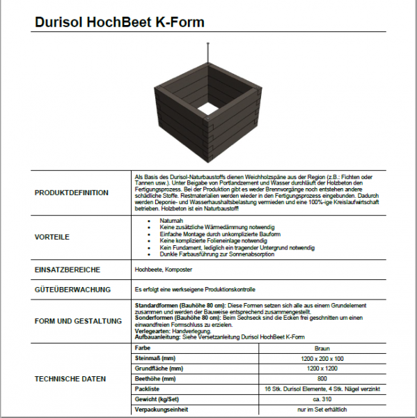 K-Form Hochbeet